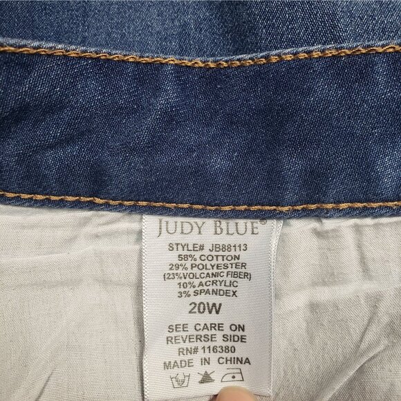 Judy Blue Skinny Fit Jeans Womens 20W High Rise Dark Wash - Picture 11 of 12